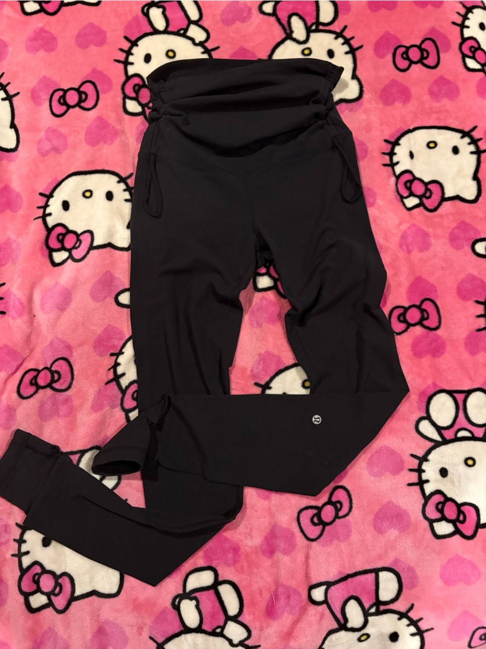 lululemon athletica Black Leggings with Drawstring Waist